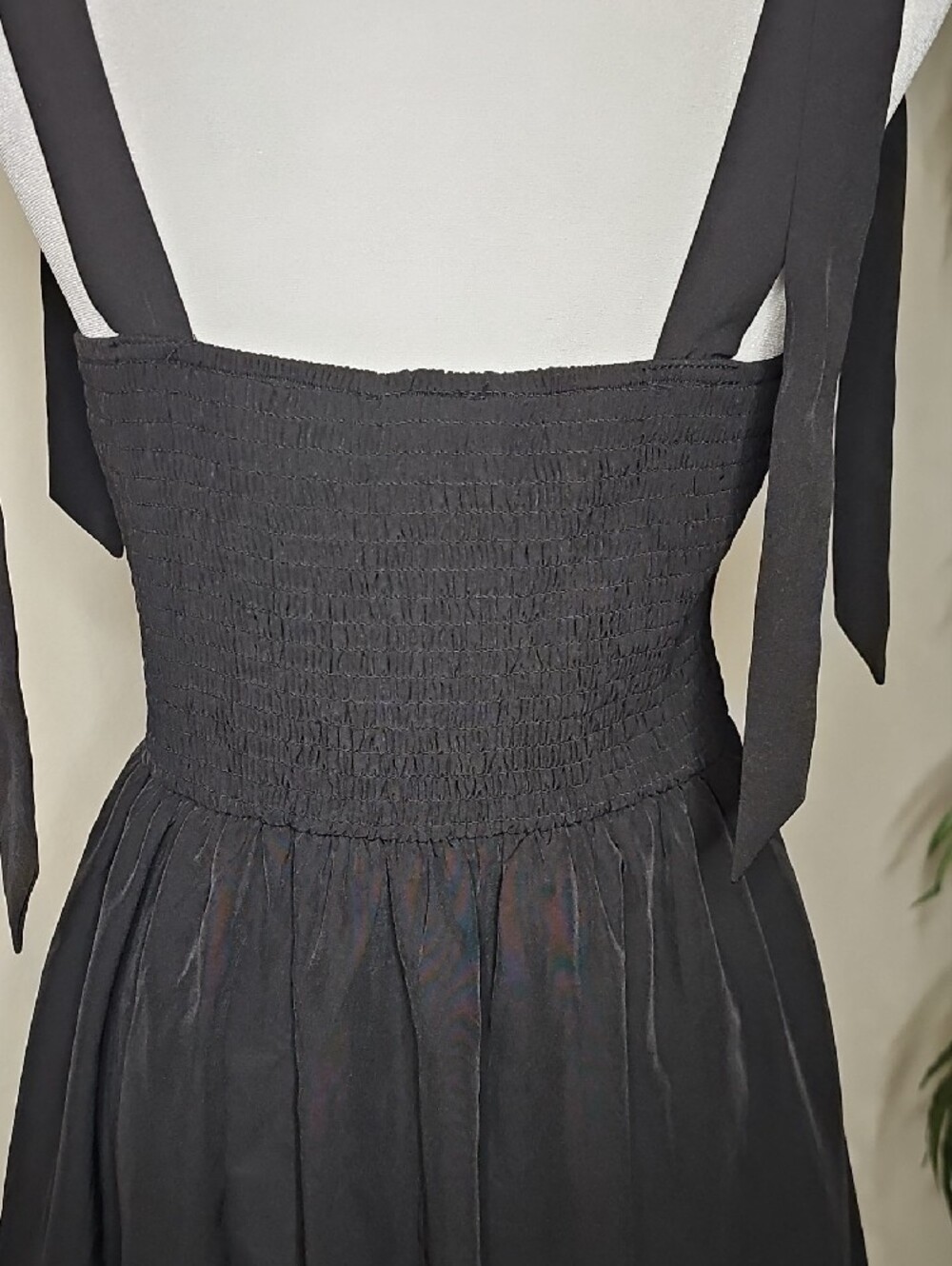 Scarlet Darkness Black Tie-Shoulder Ruffle Skirt Mini Dress Sz M - Picture 5 of 6